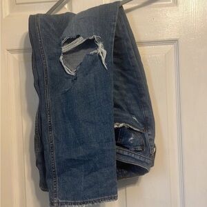 Abercrombie & Fitch Curve Love Straight Jeans - Blue